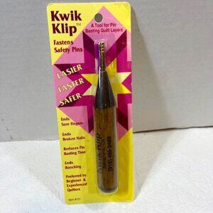 Kwik Klip Quilters Tool for Pin Basting Quilt Layers/Fastens Safety Pins